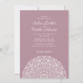 Convite Estilo Mandala de Casamento Clássico Ornamentado A