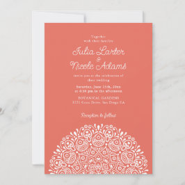 Convite Estilo Mandala de Casamento Clássico Ornamentado A