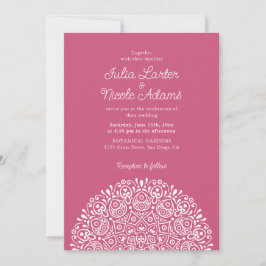 Convite Estilo Mandala de Casamento Clássico Ornamentado A