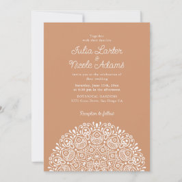 Convite Estilo Mandala de Casamento Clássico Ornamentado A