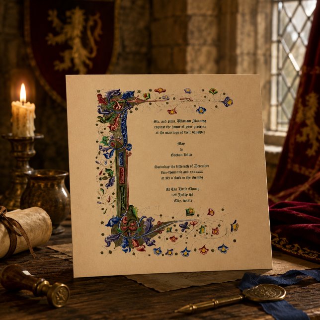 Convite Estilo Medieval da Era Vitoriana (Criador carregado)