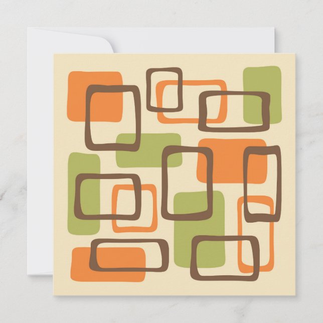 Convite Estilo Moderno do meio século (Frente)