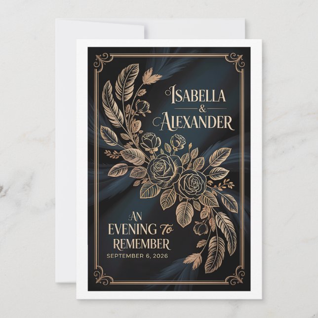 Convite [Estilo] Placa de Boas-Vindas de Casamento [Flor/T (Frente)