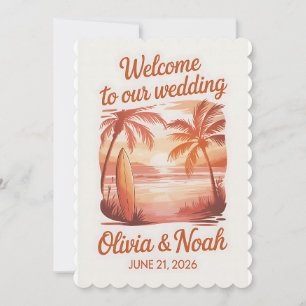 Convite [Estilo] Placa de Boas-Vindas de Casamento [Tema] 