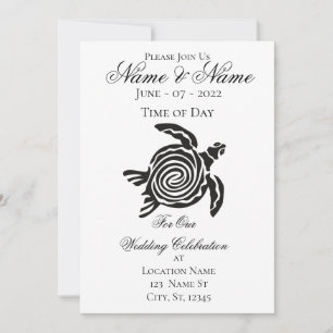 Convite Estilo Tribal Turtle Thunder_Cove 