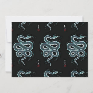 Convite estilo ukiyo e cobra art
