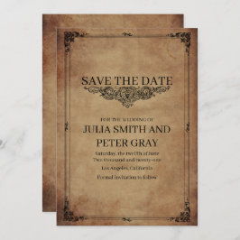Convite Estilo Vintage Salvar A Data