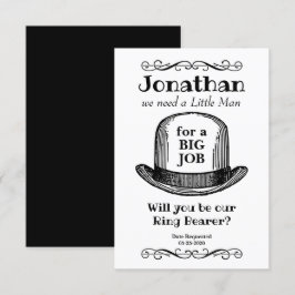 Convite Estilo Vintage Será o Meu Portador de Aliança