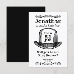 Convite Estilo Vintage Você Será Meu Portador de Aliança