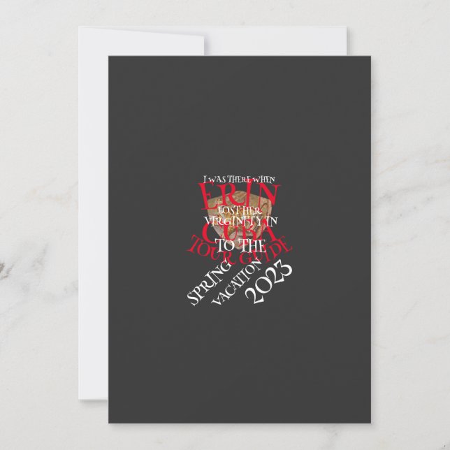 CONVITE ESTIVE LÁ QUANDO ERIN PERDEU A VIRGINDADE (Frente)