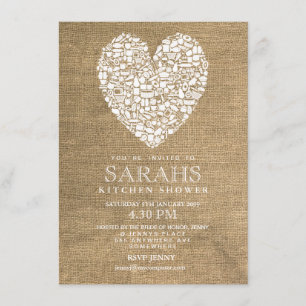 Convite Estoque rústico o partido de chá de panela da