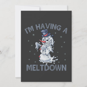 Convite Estou a ter um Snowman Feliz Natal.