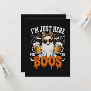 Convite Estou Aqui Apenas para as Vaias Fantasma Divertido