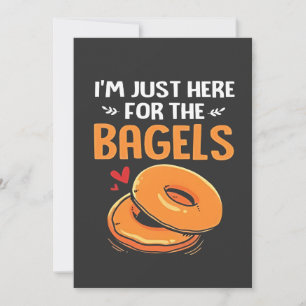 Convite Estou Aqui Apenas pelos Bagels Comida Judaica