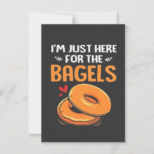 Convite Estou Aqui Apenas pelos Bagels Comida Judaica