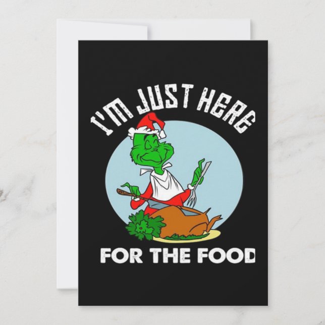 Convite Estou aqui só pela comida (Frente)