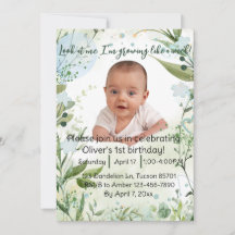 Estou crescendo como uma erva, primeiro aniversari