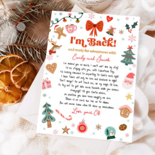 Convite Estou de Volta Carta de Chegada do Elfo de Natal 