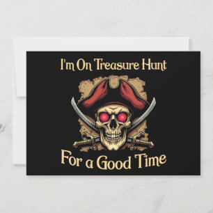 Convite Estou em Treasure Hunt por um bom tempo Piratas En