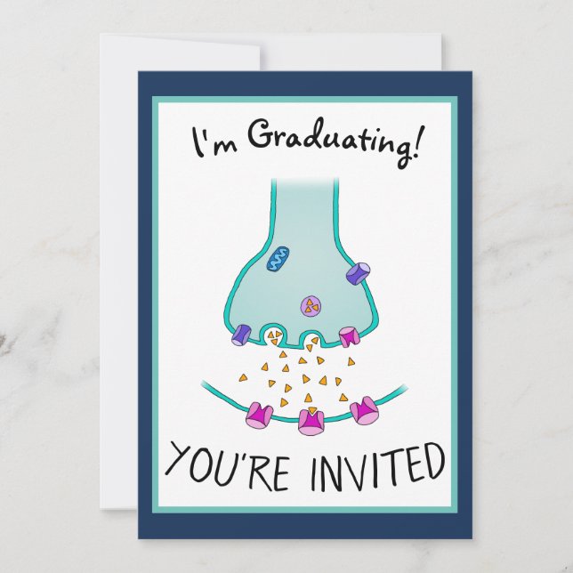 Convite Estou Pensando Neurônio Sinapse (Frente)