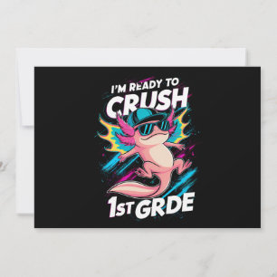 Convite Estou Pronto para Detonar o 1º Ano Axolote Volta à