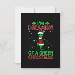Convite estou sonhando com um design de natal verde