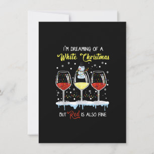 Convite Estou sonhando com um Natal branco, mas o vermelho