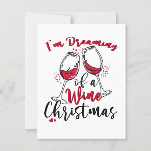 Convite Estou Sonhando Com Um Natal Vinho