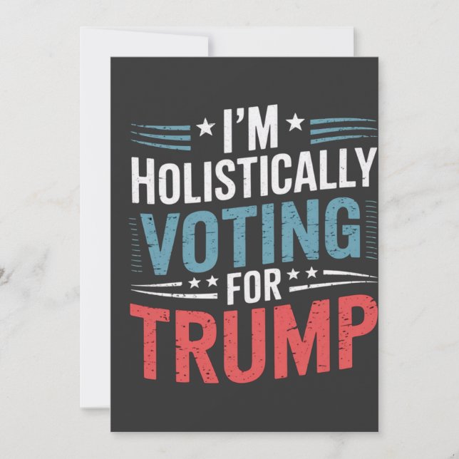 Convite Estou votando Holisticamente em Trump Election Har (Frente)