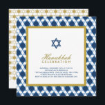 Convite Estrela Azul E Dourada Do Festa De Feriado De Davi<br><div class="desc">Concebido por gordura*fa*estanho. Fácil de personalizar com seu próprio texto,  foto ou imagem. Para pedidos personalizados,  entre em contato direto com o . Aplicam-se taxas personalizadas. www.zazzle.com/fat_fa_tin www.zazzle.com/color_therapy www.zazzle.com/fatfatin_blue_knot www.zazzle.com/fatfatin_red_knot www.zazzle.com/fatfatin_mini_me www.zazzle.com/fatfatin_design www.zazzle.com/fatfatin_ink</div>
