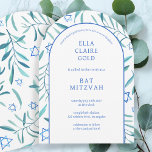 Convite Estrela Botânica de Aquarela de David Bar Bat Mitz<br><div class="desc">Cartão perfeito para anunciar um morcego mitzvah, bar mitzvah ou outra celebração judaica! A mão fez a aquarela arte para você na frente e atrás! TOTALMENTE PERSONALIZÁVEL! Clique em "Personalizar" acima para editar o texto. Clique em "editar usando a ferramenta design" para ajustar as fontes, as cores e os posicionamentos...</div>