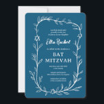 Convite Estrela Botânica Delicada de David Bar Bat Mitzvah<br><div class="desc">Cartão perfeito para anunciar um morcego mitzvah, bar mitzvah ou outra celebração judaica! A mão desenhou uma delicada arte de trama de folha para você! TOTALMENTE PERSONALIZÁVEL! Clique em "Personalizar" acima para editar o texto. Clique em "editar usando a ferramenta design" para ajustar as fontes, cores e posicionamentos e para...</div>