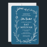 Convite Estrela Botânica Delicada de David Bar Bat Mitzvah<br><div class="desc">Cartão perfeito para anunciar um morcego mitzvah, bar mitzvah ou outra celebração judaica! A mão desenhou uma delicada arte de trama de folha para você! TOTALMENTE PERSONALIZÁVEL! Clique em "Personalizar" acima para editar o texto. Clique em "editar usando a ferramenta design" para ajustar as fontes, cores e posicionamentos e para...</div>