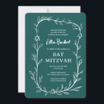 Convite Estrela Botânica Delicada de David Bar Bat Mitzvah<br><div class="desc">Cartão perfeito para anunciar um morcego mitzvah, bar mitzvah ou outra celebração judaica! A mão desenhou uma delicada arte de trama de folha para você! TOTALMENTE PERSONALIZÁVEL! Clique em "Personalizar" acima para editar o texto. Clique em "editar usando a ferramenta design" para ajustar as fontes, cores e posicionamentos e para...</div>