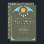 Convite Estrela Celestial Azul Moderno Bat Mitzvah Invi<br><div class="desc">Convite à Bat Mitzvah Verde Verde Estrela Verde</div>