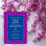 Convite Estrela Colorida do Bar de Bat Personalizado de Da<br><div class="desc">Cartão perfeito para anunciar um bar mitzvah, bat mitzvah ou outra celebração judaica! Mão fez arte para você! TOTALMENTE PERSONALIZÁVEL! Edite as cores! Clique em "Personalizar" acima para editar o texto. Clique em "editar usando a ferramenta design" para ajustar as fontes, as cores e os posicionamentos e para excluir o...</div>
