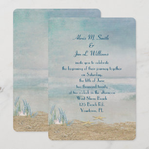 Convite estrela de casamento na praia