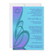 Estrela de Davi Roxo Turquesa Bat Mitzvah