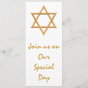 Convite Estrela de David Casamento Judaico