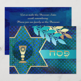 Convite Estrela de David e Kiddush Cup