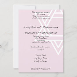 Convite Estrela De David Em Judeu Rosa