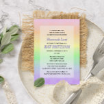 Convite Estrela de David Pastel Ombre Bat Mitzvah<br><div class="desc">Na moda e clássico,  estes Bat Mitzvah Invtions apresentam uma estrela do padrão David sobre um fundo pastel de gradiente do arco-íris e são totalmente personalizáveis para dizer exatamente o que você quer!</div>