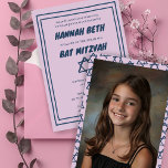 Convite Estrela do Bar do David Custom Photo B'nai Bat Mit<br><div class="desc">Cartão perfeito para anunciar um bar mitzvah, bat mitzvah ou outra celebração judaica! Mão fez arte para você! TOTALMENTE PERSONALIZÁVEL! Clique em "Personalizar" acima para editar o texto e adicionar sua própria foto ao verso. Clique em "editar usando a ferramenta design" para ajustar as fontes, as cores e os posicionamentos...</div>