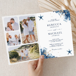 Convite Estrela do Mar da Marinha Náutica Casamento Código