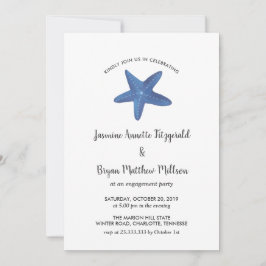 Convite Estrela do mar | Festa de noivado oceânica