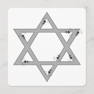 Convite estrela elegante de David