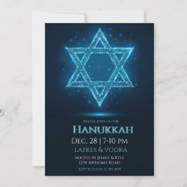 Convite Estrela Elétrica brilhante do Partido David Hanukk