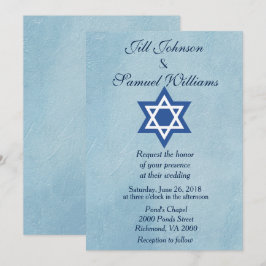 Convite Estrela Judaica de Casamento de David