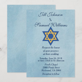 Convite Estrela Judaica de David Wedding