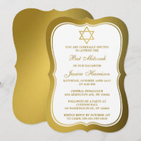 Estrela Judaica Metálica Dourada De David Bat Mitz